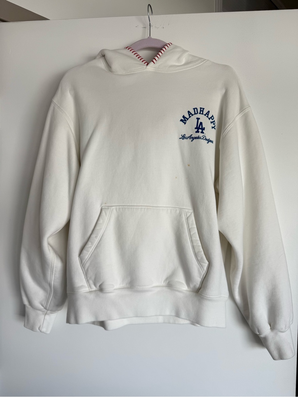 Madhappy Dodgers White Pullover Hoodie - XS